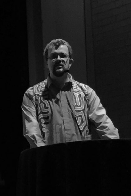 Thomas Woolley giving a mathematics talk